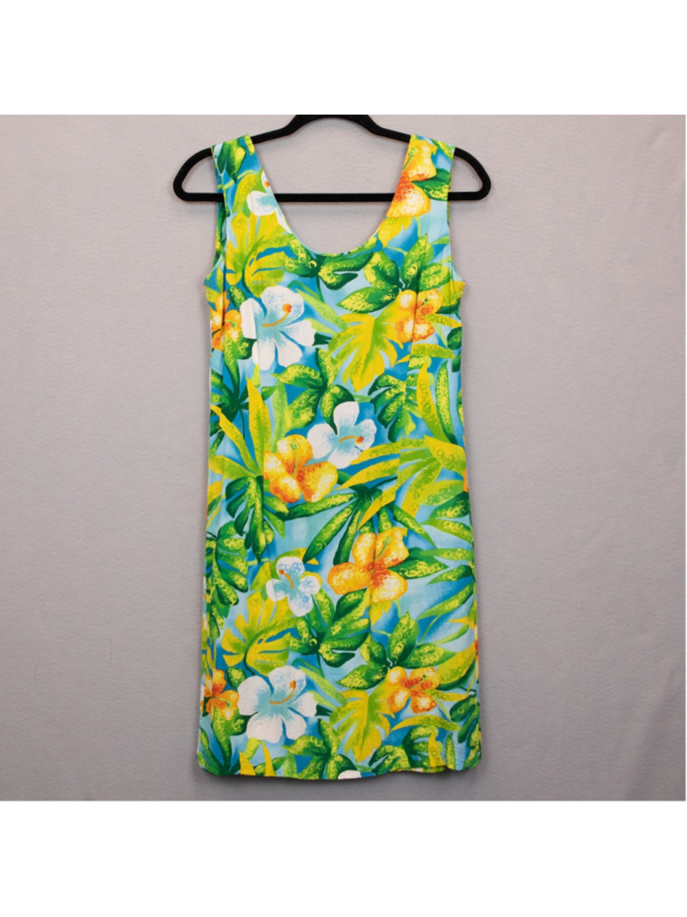 Vintage Jams World Hawaiian tropical print sleeveless shift mini dress-3